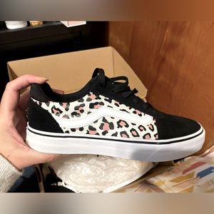 Cheetah Leather and Canvas Vans